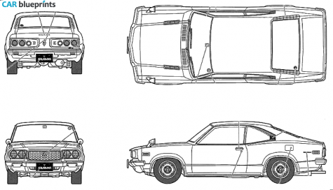 1971 Mazda Savanna GT Early Type Coupe blueprint
